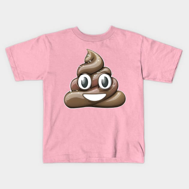 Reva Prisma pile of poo emoji Kids T-Shirt by Mei.illustration